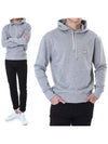 Chillax Fox Patch Classic Hoodie Grey Melange - MAISON KITSUNE - BALAAN 2