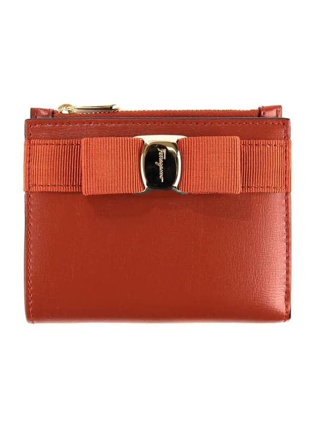 Vara Bow Half Wallet Red - SALVATORE FERRAGAMO - BALAAN 1