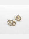 stud earrings metal strass gold crystal - CHANEL - BALAAN 7