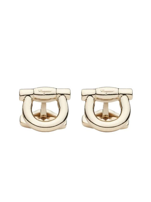 Gancini Logo Cufflinks Gold - SALVATORE FERRAGAMO - BALAAN 1