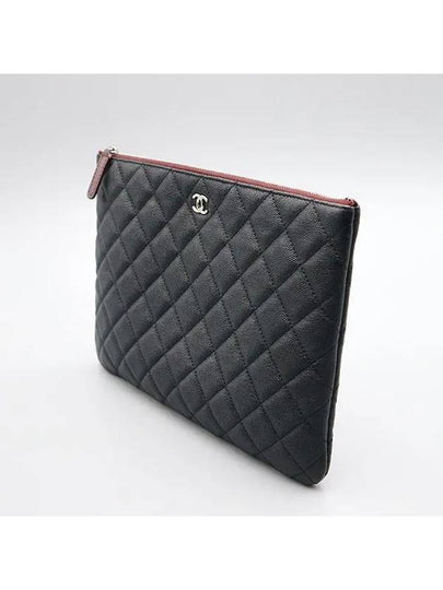 A82545 Classic Black Caviar Logo New Medium Clutch - CHANEL - BALAAN 2