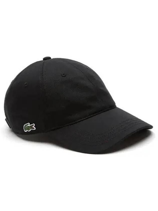 Logo Patch Cotton Twill Ball Cap Black - LACOSTE - BALAAN 2