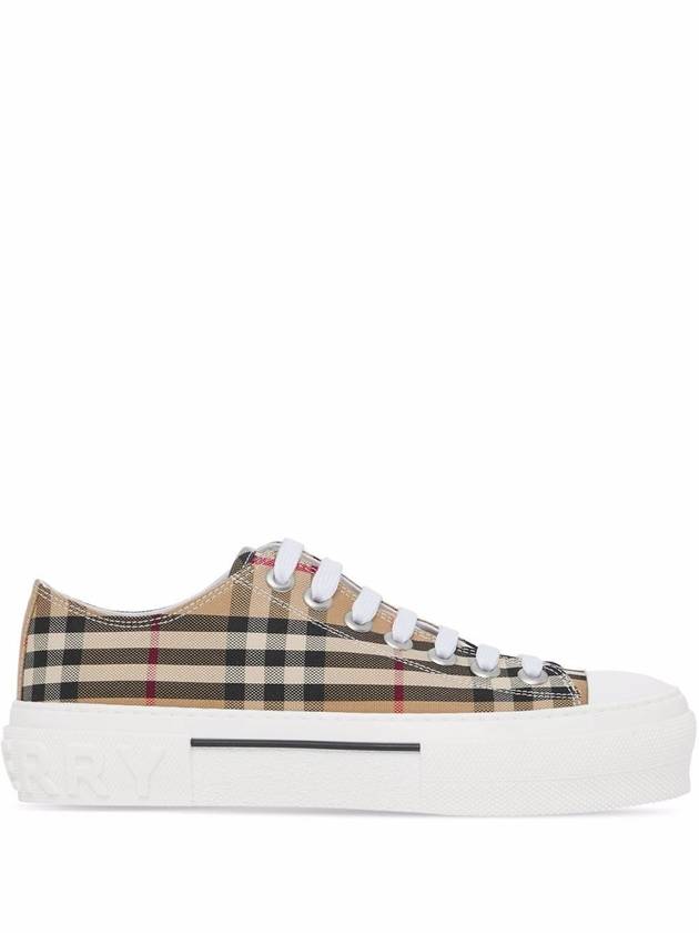 Vintage Check Cotton Sneakers Archive Beige - BURBERRY - BALAAN 2