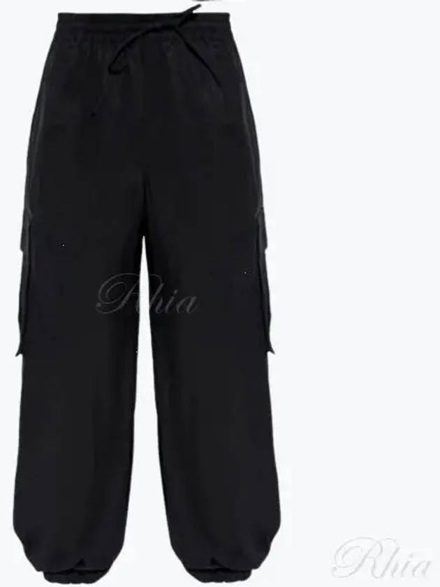 Washed Twill Cargo Track Pants Black - Y-3 - BALAAN 2