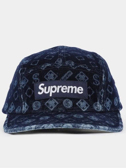 patch logo flock denim camp cap FW24H94 BLUE - SUPREME - BALAAN 2