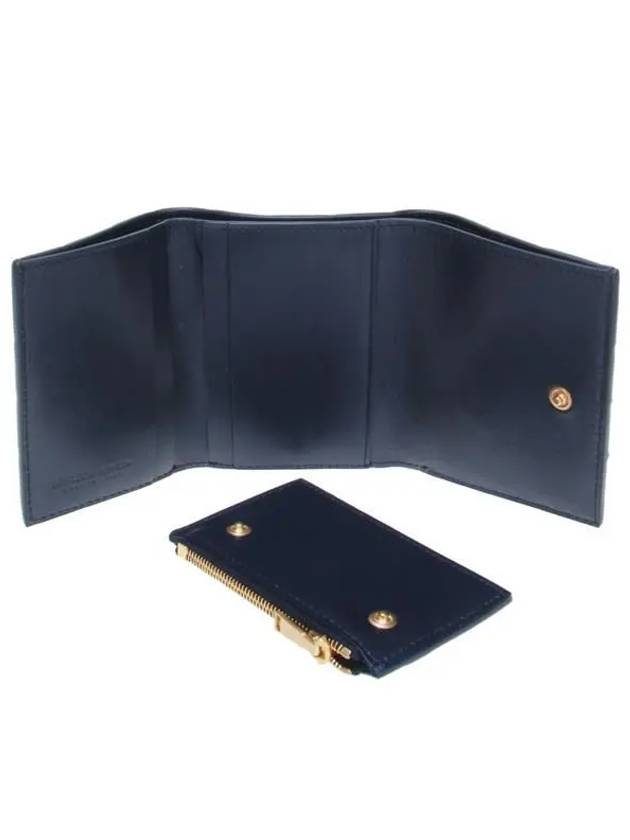 Intrecciato Trifold Half Wallet Navy - BOTTEGA VENETA - BALAAN 5