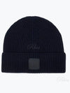 Extra Fine Merino Wool Logo Beanie Navy - CP COMPANY - BALAAN 2