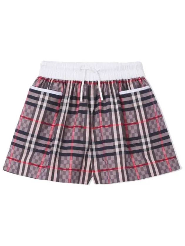 Kids Checkerboard Stretch Jacquard SYBIL 8048194 B1601 Shorts Adults can wear - BURBERRY - BALAAN 3