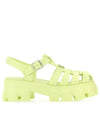 Monolith Rubber Sandals Green - PRADA - BALAAN 2