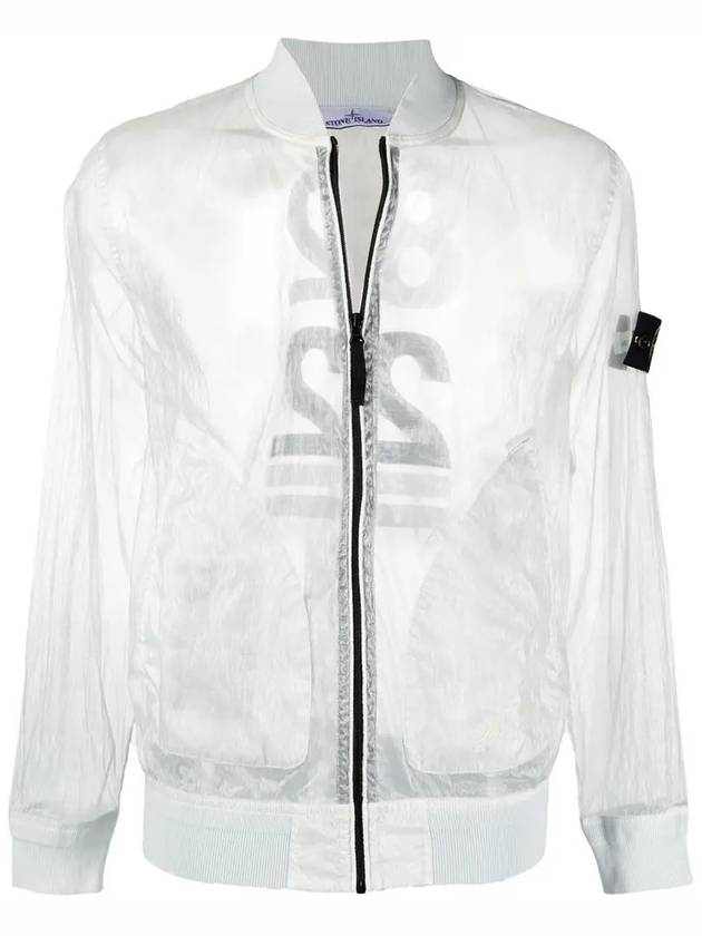 Men's Waffen Piatina Transparent Bomber Jacket Ice - STONE ISLAND - BALAAN 2