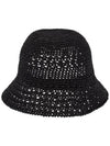 Women's Viscose Raffia Bucket Hat Black - MIU MIU - BALAAN 4