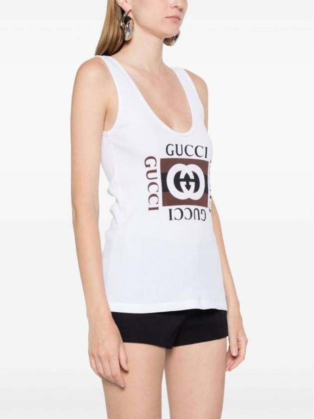 Logo Sleeveless White - GUCCI - BALAAN 3