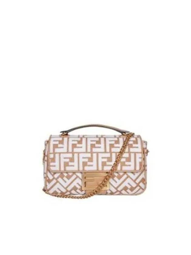 Baguette Chain Midi Shoulder Bag Brown - FENDI - BALAAN 2