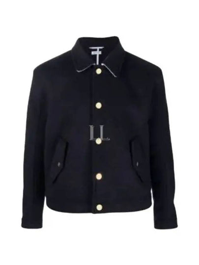 Military Weight Cashmere Jacket Navy - THOM BROWNE - BALAAN 2