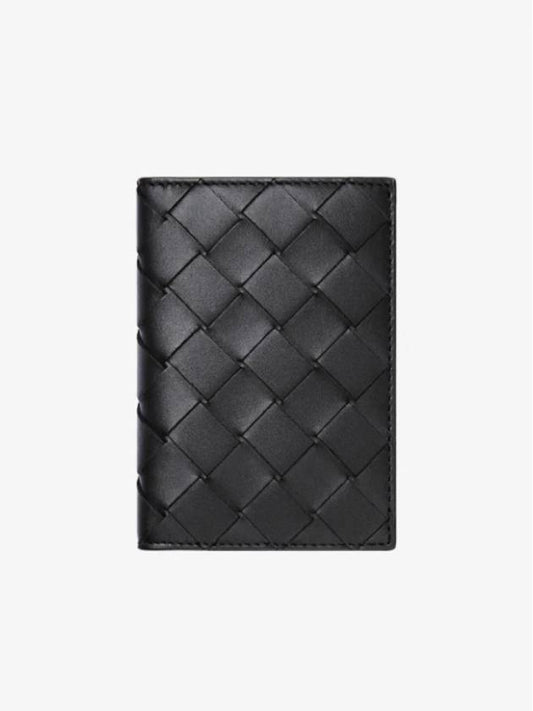 Intrecciato Flap Card Case Black - BOTTEGA VENETA - BALAAN 2