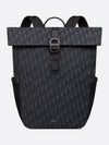 Men s 8 Roll Top Backpack Oblique Jacquard 1ESBA216YKY H03E - DIOR - BALAAN 1