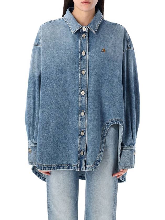 The Attico Diana Denim Shirt - THE ATTICO - BALAAN 1