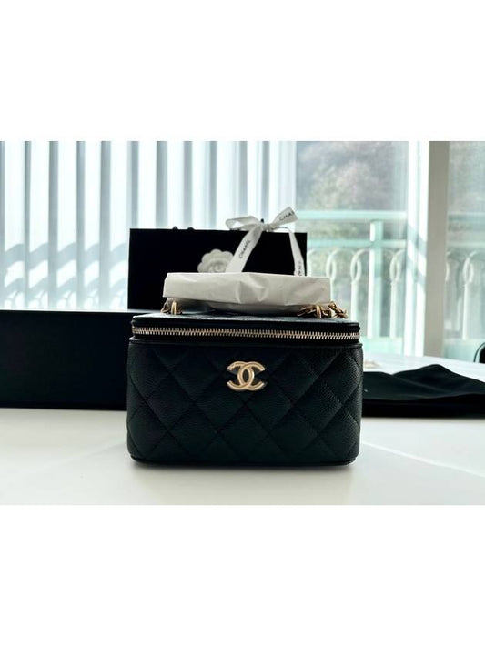 Heart Ball Rectangular Vanity Caviar Cross Bag Black - CHANEL - BALAAN 2