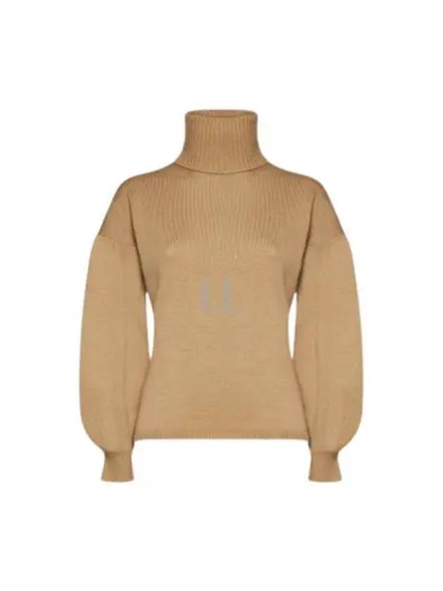 Maldive Puff Sleeve Wool Cashmere Turtleneck Camel - MAX MARA - BALAAN 2