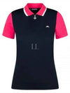 Women's Antonia Short Sleeve Polo Shirt Navy - J.LINDEBERG - BALAAN 2