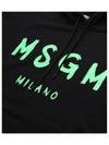 Logo Print Hooded Sweatshirt 3340MM515 227799 99 - MSGM - BALAAN 3