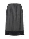 Semi Sheer Silk H-Line Skirt Black - SAINT LAURENT - BALAAN 2