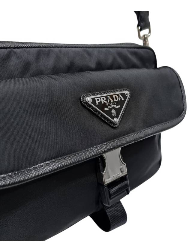 2VH133 Black Re Nylon Saffiano Shoulder Bag - PRADA - BALAAN 9