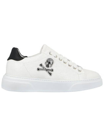 skull logo low-top sneakers white - PHILIPP PLEIN - BALAAN.