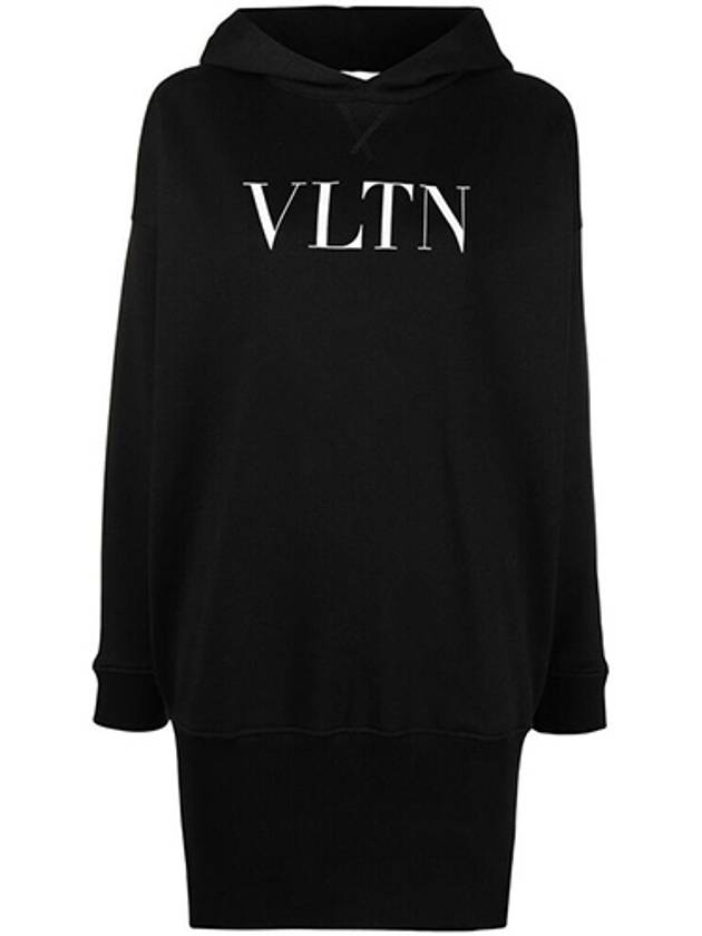 logo hooded top black - VALENTINO - BALAAN.