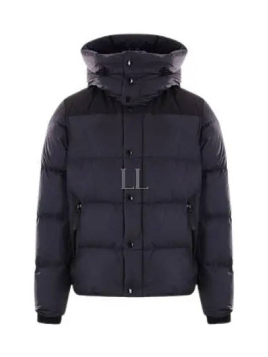 Detachable Sleeve Hooded Puffer Short Padded Jacket Navy - BURBERRY - BALAAN 2