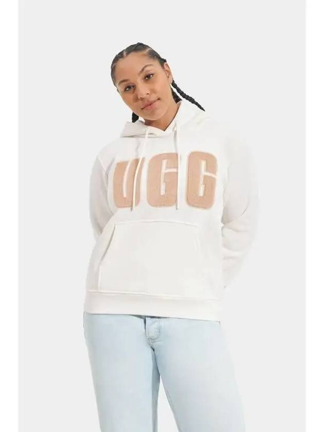 for women logo graphic fuzzy hoodie ray fluff hoodie off white 270945 - UGG - BALAAN 1