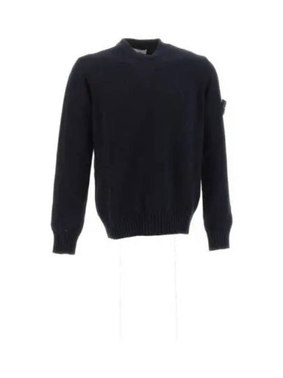 Logo Patch Knit Top Navy - STONE ISLAND - BALAAN 2