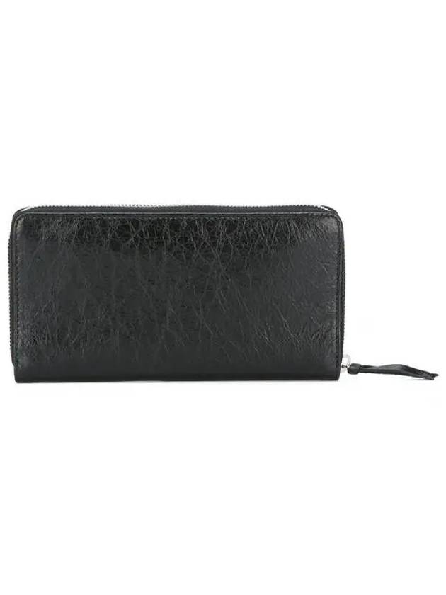 Classic Motor Silver Zipper Around Long Wallet Black - BALENCIAGA - BALAAN 3