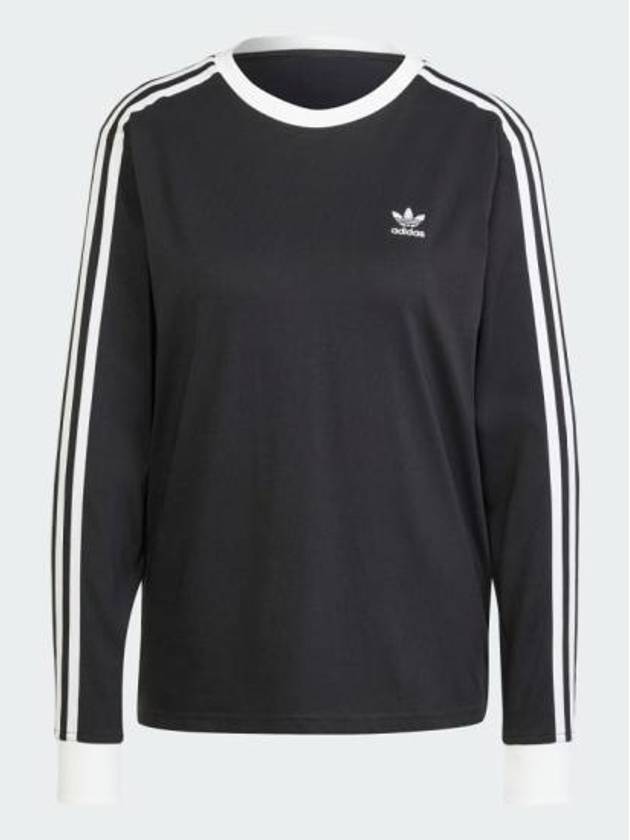 Adicolor 3 Stripe Regular Long Sleeve T-Shirt Black - ADIDAS - BALAAN 2