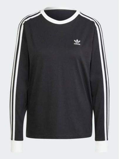 Adicolor 3 Stripe Regular Long Sleeve T-Shirt Black - ADIDAS - BALAAN 2