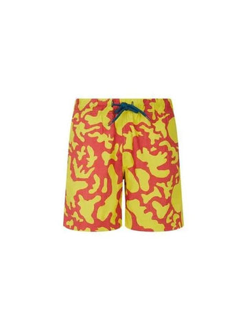 PS Patterned Cotton Banding Shorts Dark Yellow Green - PAUL SMITH - BALAAN 1