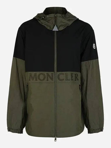 24SS 1A00088 59733 99T Jolly Men's Windbreaker Hooded Jacket Black Green 999076 - MONCLER - BALAAN 1