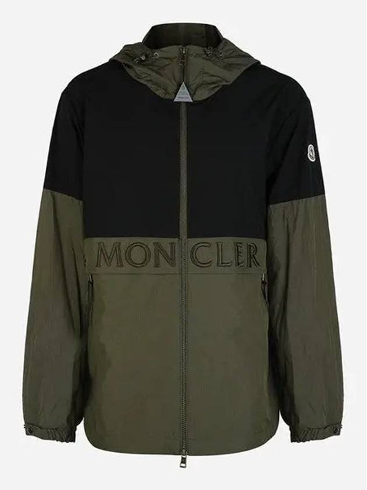 24SS 1A00088 59733 99T Jolly Men's Windbreaker Hooded Jacket Black Green 999076 - MONCLER - BALAAN 1