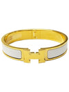 Clic H Bracelet Gold Blanc - HERMES - BALAAN 2