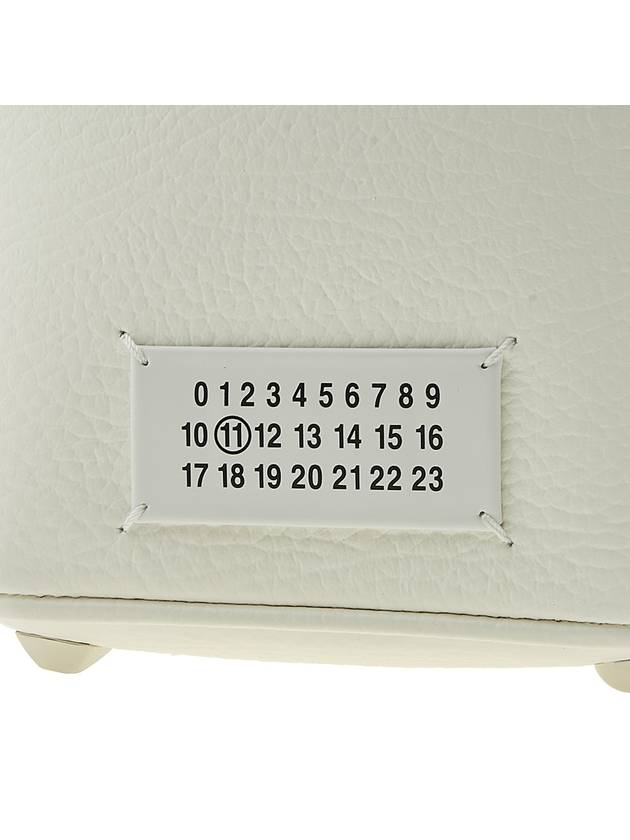 5AC Number Logo Texture Leather Bucket Bag Ivory - MAISON MARGIELA - BALAAN 8