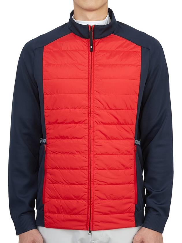 Men's Kenny Hybrid Padded Jacket Red - J.LINDEBERG - BALAAN 2