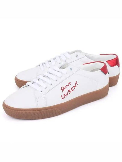 Classic Court Low Top Sneakers Red White - SAINT LAURENT - BALAAN 2