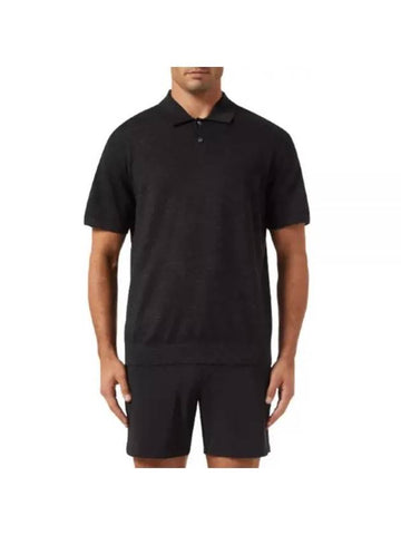 Goris Pl. Pacific Lin Linen Polo Shirt Black - THEORY - BALAAN 1