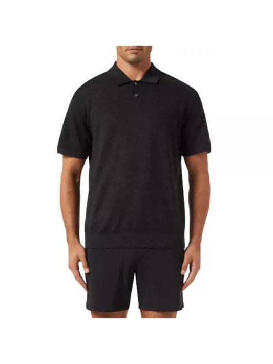 Goris Pl. Pacific Lin Linen Polo Shirt Black - THEORY - BALAAN 2