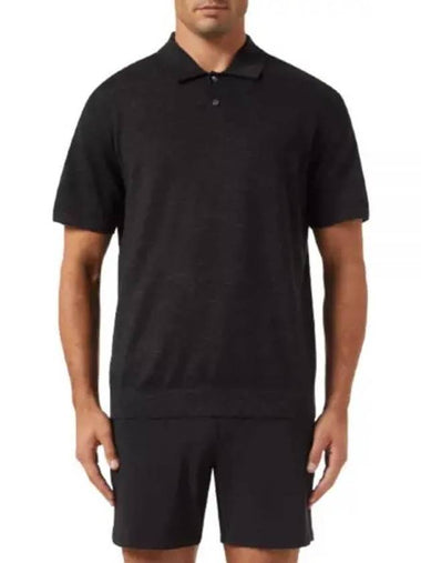 Goris Pl. Pacific Lin Linen Polo Shirt Black - THEORY - BALAAN 1