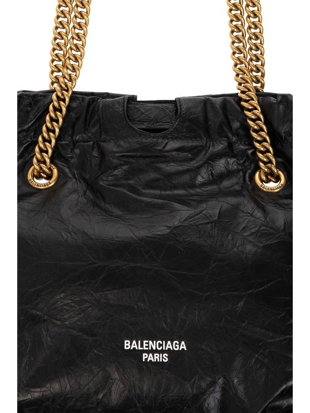 Crush Small Leather Shoulder Bag Black - BALENCIAGA - BALAAN 7