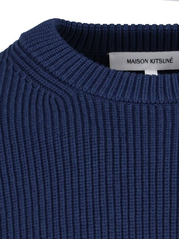 Bold Fox Head Patch Comfort Knit Top Navy - MAISON KITSUNE - BALAAN 6