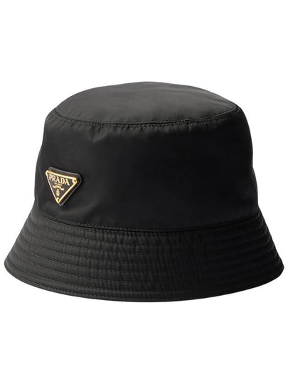 Re-Nylon Triangle Logo Bucket Hat Black - PRADA - BALAAN 2