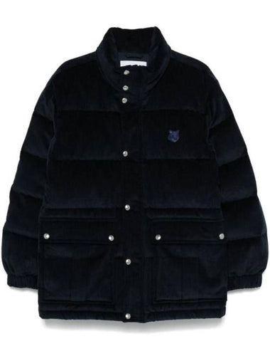 Corduroy Down Padding Dark Blue - MAISON KITSUNE - BALAAN 1