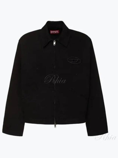 J Taylor Bleach Logo Denim Jacket Black - DIESEL - BALAAN 2